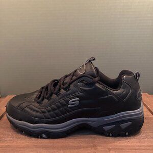 Skechers Mens Dark Gray Lace Up Sneakers Size 14